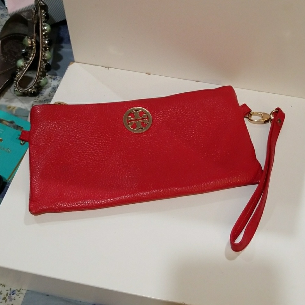 Tory Burch Women's Parker Leather Zip Wristlet